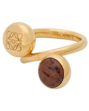 Loewe Bague Pebble Anagram - White