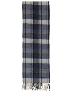 Ferragamo Plaid Detail Scarf - Blue