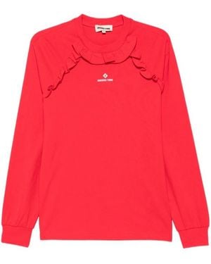 ShuShu/Tong Ruffled Logo-Embroidered T-Shirt