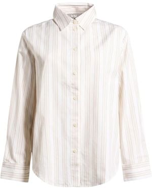 Max Mara Loose Striped Shirt - White