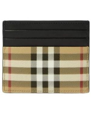 Burberry Tall Check Card Case - Black