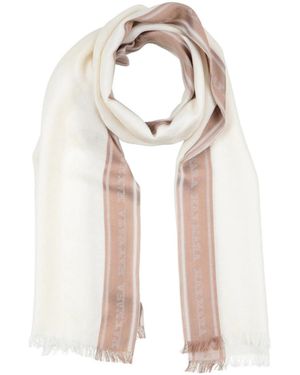 Max Mara Letter-Print Scarf - White