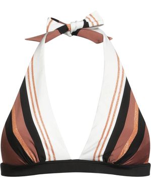 Max Mara Striped Triangle Bikini - Black