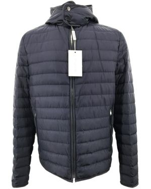 Ferragamo Hooded Quilted Down Jacket - Blue