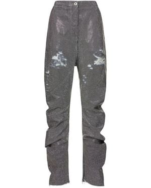 JW Anderson Wiggle Studded Cotton Trousers - Grey