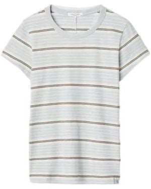 Rag & Bone The Slub Striped Tee - White