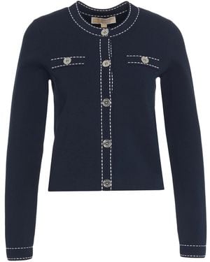 MICHAEL Michael Kors Michael Kors Stitched Cardigan - Blue