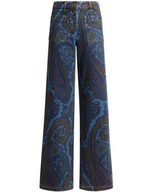 Etro Wide-Leg Jeans - Blue