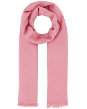 McQueen Floral Jacquard Frayed Edge Scarf - Pink