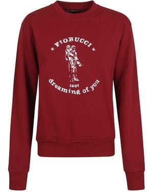 Fiorucci Graphic Printed Crewneck Sweatshirt - Red