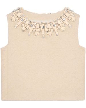 Celine Embroidered Top - Natural