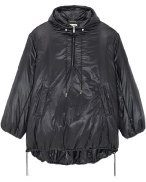 Saint Laurent Half-Zip Hooded Jacket - Grey