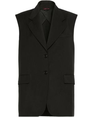 Max Mara Sleeveless Wool Jacket - Black