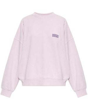 American Vintage Logo Crewneck Sweatshirt - Pink
