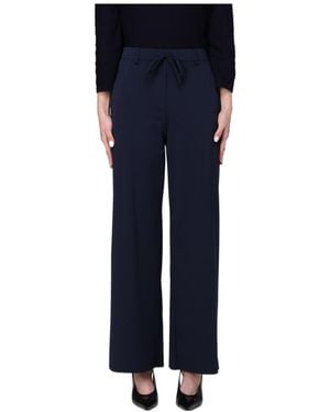 Max Mara Casual Trousers With Belt Loops - Blue
