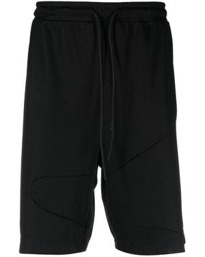 Off-White c/o Virgil Abloh Logo-Patch Track Shorts - Black