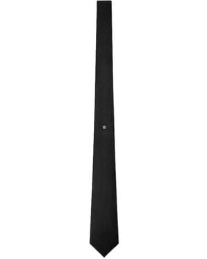 Versace Medusa-Head Pointed Tip Tie - White