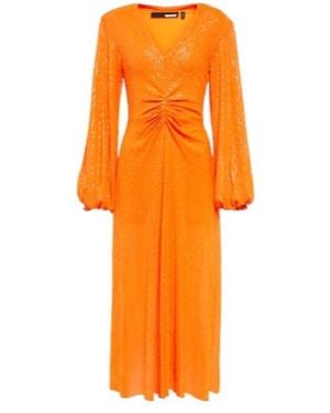 ROTATE BIRGER CHRISTENSEN Sequined Midi Dress - Orange
