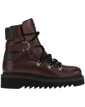 Ferragamo Ferragamo Lace-Up Hiking Boots - Black