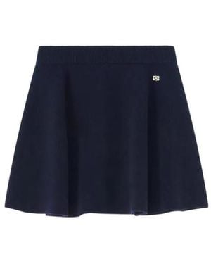 Ganni Cashmere Wool Mini Skirt - Blue