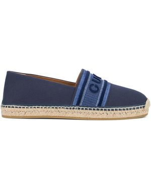 Gucci Logo Embroidered Espadrilles - Blue