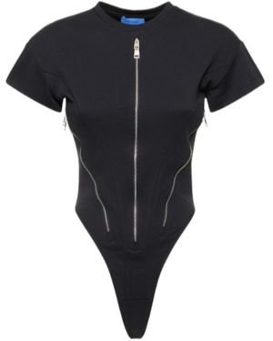Mugler Zipper Opening And Closing Jumpsuit - Black