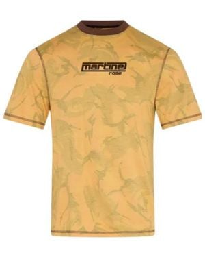 Martine Rose Camouflage-Print T-Shirt - Yellow