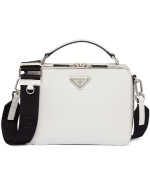 Prada Brique Saffiano Leather Bag - Metallic