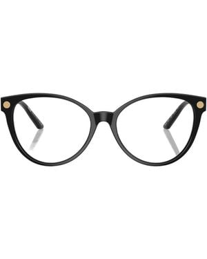 Versace Greca-Arm Butterfly-Frame Glasses - White