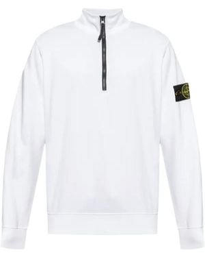 Stone Island Compass-Badge Sweatshirt - White