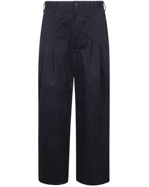 Comme des Garçons Comme Des Garçons Homme	Pleated Straight Leg Trousers - Blue