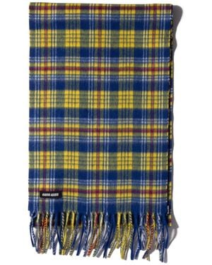 Miu Miu Wool And Cashmere Scarf - Blue