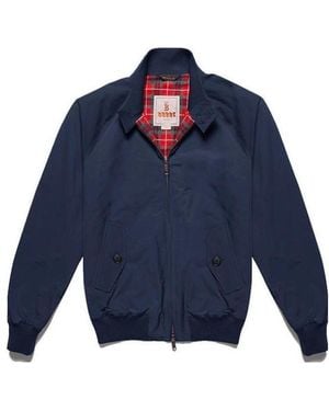 Baracuta G 9 Harrington Zip-Up Bomber Jacket - Blue