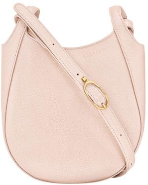 Longchamp Le Foulonné S Grained-Leather Shoulder Bag - Pink