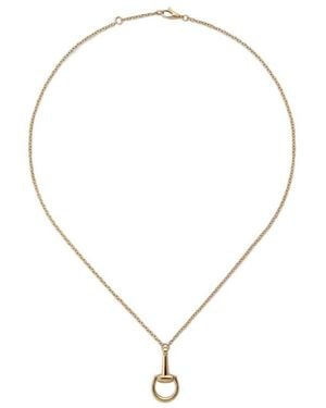 Gucci Horsebit 18K Chain Necklace - White