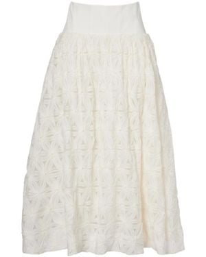 Jonathan Simkhai Mindy Embroidered Midi Skirt - White