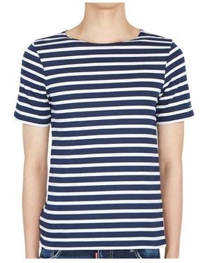 Saint James Striped Short-Sleeved T-Shirt - Blue