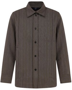 Soeur Lisbonne Micro Pattern Shirt - Gray