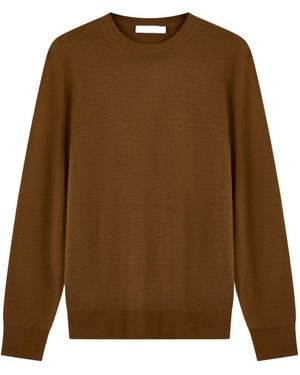 Canali Long-Sleeve Knit Top - Brown