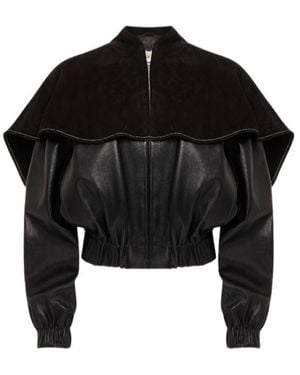 JW Anderson Jw Anderson Oversized Collar Bomber Jacket - Black