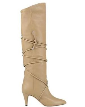 Isabel Marant Solidcolor Pointedtoe Leather Boots - Natural