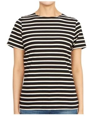 Saint James Striped Short-Sleeved T-Shirt - Black