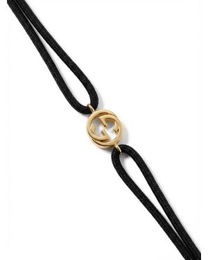 Gucci Interlocking 18K Charm Bracelet - Black