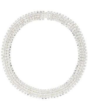 Magda Butrym Crystal Mesh Necklace - White
