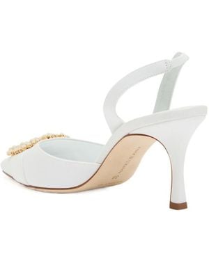 Manolo Blahnik Pearl High Heels - White