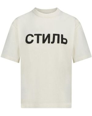 Heron Preston Logo Printed Crewneck T-Shirt - White