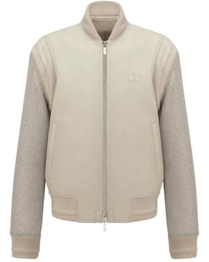 Dior Cd Icon Varsity Jacket - White