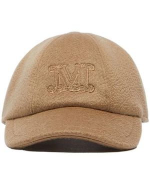 Max Mara Pisa Cashmere Baseball Cap - Natural