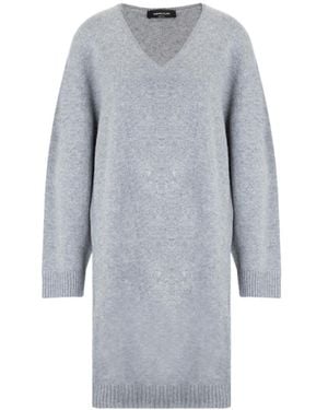 Fabiana Filippi V-Neck Knit Dress - Grey