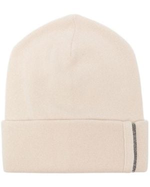 Brunello Cucinelli Ribbed Knit Hat - Natural
